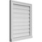 Ekena Millwork Vertical Surface Mount PVC Gable Vent: Functional, w/ 2"W x 2"P Brickmould Sill Frame, 22"W x 26"H GVPVE22X2603SF - alternate 3